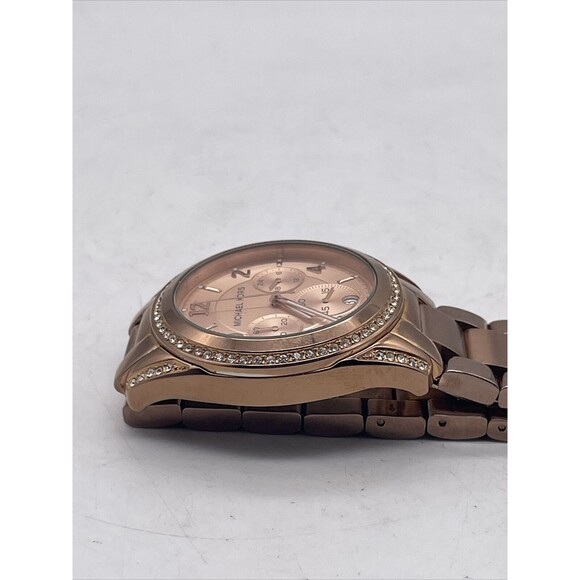 MICHAEL KORS BLAIR WOMENS WATCH MK5263 CHRONOGRAPH STAINLESS STEEL New Battery - Picture 6 of 13